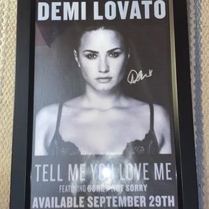 demi lovato autograph poster